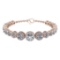 15.03 Ctw SI1/SI2 Diamond 14k Rose Gold Bracelet (ALL DIAMOND ARE LAB GROWN