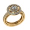 2.13 Ctw VS/SI1 Diamond 14K Yellow Gold Engagement Ring (ALL DIAMOND ARE LA