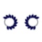 3.18 Ctw VS/SI1 Blue Sapphire And Diamond 14K White Gold Earrings (ALL DIAM