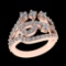 1.36 Ctw VS/SI1 Diamond Prong Set 10k Rose Gold Engagement Ring (ALL DIAMON