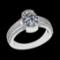 3.06 Ctw VS/SI1 Diamond 10k white Gold Engagement Ring (ALL DIAMOND ARE LAB