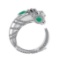 1.82 Ctw VS/SI1 Emerald and Diamond 14K White Gold Engagement Ring ALL DIAM
