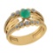 1.03 Ctw VS/SI1 Emerald and Diamond 14k Yellow Gold Engagement Ring (ALL DI