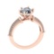 2.20 Ctw SI2/I1 Diamond Style Prong Set 18K Rose Gold Engagement Wedding Ri