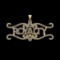 2.03 Ctw VS/SI1 Diamond 10k Yellow Gold Royalty Pandant (ALL DIAMOND ARE LA
