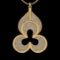 1.08 Ctw VS/SI1 Diamond 10K Yellow Gold Pandant (ALL DIAMOND ARE LAB GROWN