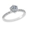 0.93 Ctw VS/SI1 Diamond 14k white Gold Engagement Ring (ALL DIAMOND ARE LAB