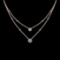 10.27 Ctw VS/SI1 Diamond 10k Rose Gold Two layer Necklace (ALL DIAMOND ARE