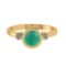0.91 Ctw VS/SI1 Emerald and Diamond 14k Yellow Gold Engagement Ring (ALL DI
