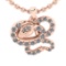 0.15 Ctw SI2/SI1 Diamond 14k Rose Gold Pendant (ALL DIAMOND ARE LAB GROWN)