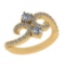 0.98 Ctw VS/SI1 Diamond 14K Yellow Gold Engagement Ring (ALL DIAMOND ARE LA