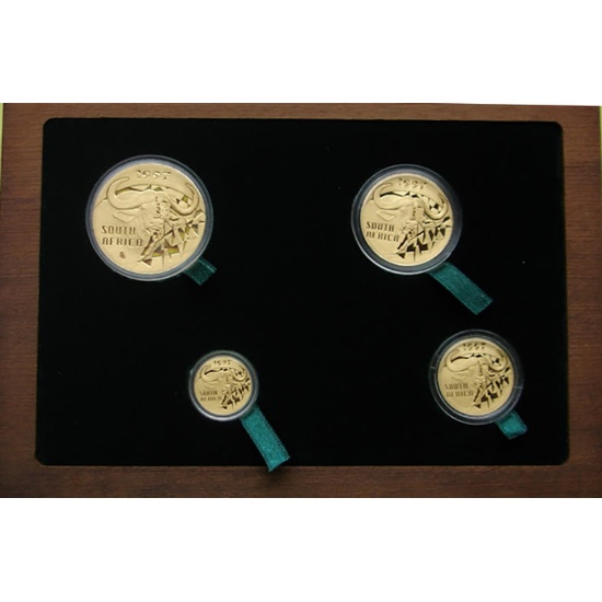 South Africa Gold Natura Proof Set 1997 Water Buffalo