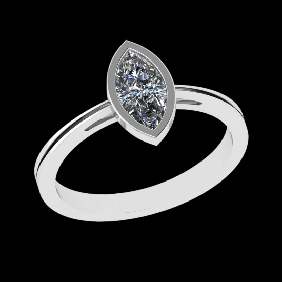 0.50 Ctw VS/SI1 Diamond 10k white Gold Solitaire Ring (ALL DIAMOND ARE LAB