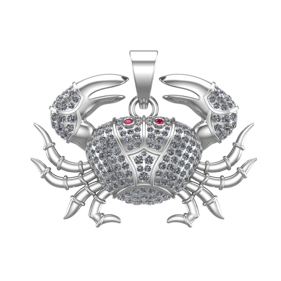 4.10 Ctw SI2/SI1 Diamond Prong Set 14k white Gold Pandant (ALL DIAMOND ARE