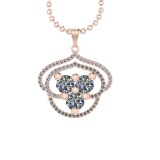 1.11 Ctw VS/SI1 Diamond 14K Rose Gold Necklace (ALL DIAMOND ARE LAB GROWN )