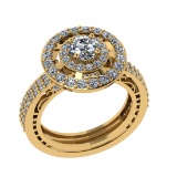 2.13 Ctw VS/SI1 Diamond 14K Yellow Gold Engagement Ring (ALL DIAMOND ARE LA