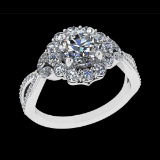 2.39 Ctw VS/SI1 Diamond 10k white Gold Engagement Ring (ALL DIAMOND ARE LAB