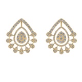 2.84 Ctw VS/SI1 Diamond Prong Set 14k Yellow Gold Stud Earrings (ALL DIAMON