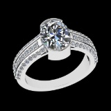 3.06 Ctw VS/SI1 Diamond 10k white Gold Engagement Ring (ALL DIAMOND ARE LAB
