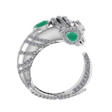 1.82 Ctw VS/SI1 Emerald and Diamond 14K White Gold Engagement Ring ALL DIAM