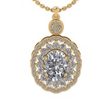 2.69 Ctw VS/SI1 Diamond 10K Yellow Gold Pendant (ALL DIAMOND ARE LAB GROWN)