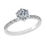 0.93 Ctw VS/SI1 Diamond 14k white Gold Engagement Ring (ALL DIAMOND ARE LAB