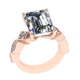 3.05 Ctw VS/SI1 Diamond 14k Rose Gold Engagement Ring (ALL DIAMOND ARE LAB
