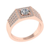 1.06 Ctw VS/SI1 Diamond 10K Rose Gold Engagement Ring (ALL DIAMOND ARE LAB