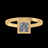 0.75 Ctw VS/SI1 Diamond Prong Set 10K Yellow Gold Solitaire Ring (ALL DIAMO