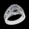 1.57 Ctw VS/SI1 Diamond 10k white Gold Engagement Ring (ALL DIAMOND ARE LAB