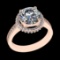 3.29 Ctw VS/SI1 Diamond 10k Rose Gold Engagement Ring (ALL DIAMOND ARE LAB