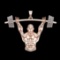3.34 Ctw VS/SI1 Diamond 10k Rose Gold Pandant (ALL DIAMOND ARE LAB GROWN) (