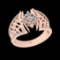 0.64 Ctw VS/SI1 Diamond Prong Set 18K Rose Gold Engagement Ring