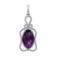 70.80 Ctw SI2/SI1 Tanzanite and Diamond Prong Set 14k white Gold Pendant (A