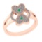 0.27 Ctw VS/SI1 Emerald and Diamond 14k Rose Gold Engagement Ring (ALL DIAM