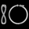2.22 Ctw VS/SI1 Diamond 14K White Gold Hoop Earrings (ALL DIAMOND ARE LAB G