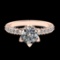 2.17 Ctw VS/SI1 Diamond 10k Rose Gold Engagement Ring (ALL DIAMOND ARE LAB