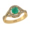 1.65 Ctw VS/SI1 Emerald and Diamond 14k Yellow Gold Engagement Ring (ALL DI