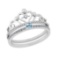 0.23 Ctw VS/SI1 Blue Topaz and Diamond Set 10K white Gold Engagement Ring (