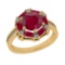 2.78 Ctw VS/SI1 Ruby and Diamond 14k Yellow Gold Engagement Ring(ALL DIAMON