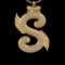 0.70 Ctw VS/SI1 Diamond Prong Set 18K Yellow Gold Letter theme ( S) Necklac