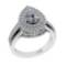1.88 Ctw VS/SI1 Diamond 14K White Gold Engagement Ring