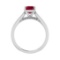 0.82 Ctw VS/SI1 Ruby and Diamond 14k white Gold Engagement Ring (ALL DIAMON