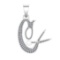 4.26 Ctw SI2/SI1 Diamond Prong Set 14k white Gold Pandant (ALL DIAMOND ARE