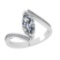 1.13 Ctw VS/SI1 Diamond 14k white Gold Engagement Ring (ALL DIAMOND ARE LAB