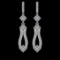 1.56 Ctw VS/SI1 Diamond 10K White Gold Dangling Earrings
