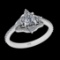 1.32 Ctw VS/SI1 Diamond 10k White Gold Engagement Ring (ALL DIAMOND ARE LAB