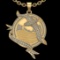 1.91 Ctw VS/SI1 Diamond 10k Yellow Gold Birds theme Pendant (ALL DIAMOND AR