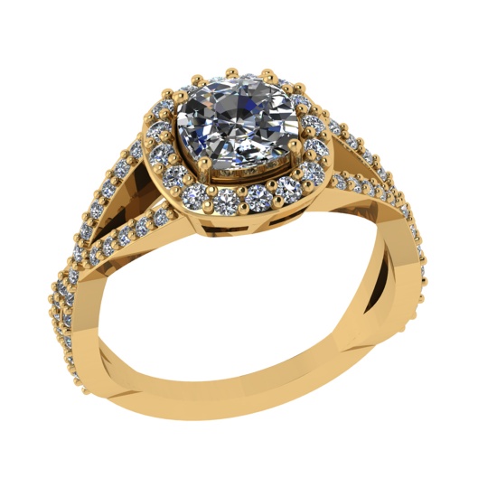2.12 Ctw VS/SI1 Diamond 14k Yellow Gold Engagement Ring