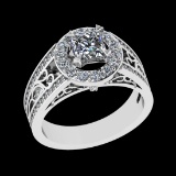 1.57 Ctw VS/SI1 Diamond 10k white Gold Engagement Ring (ALL DIAMOND ARE LAB